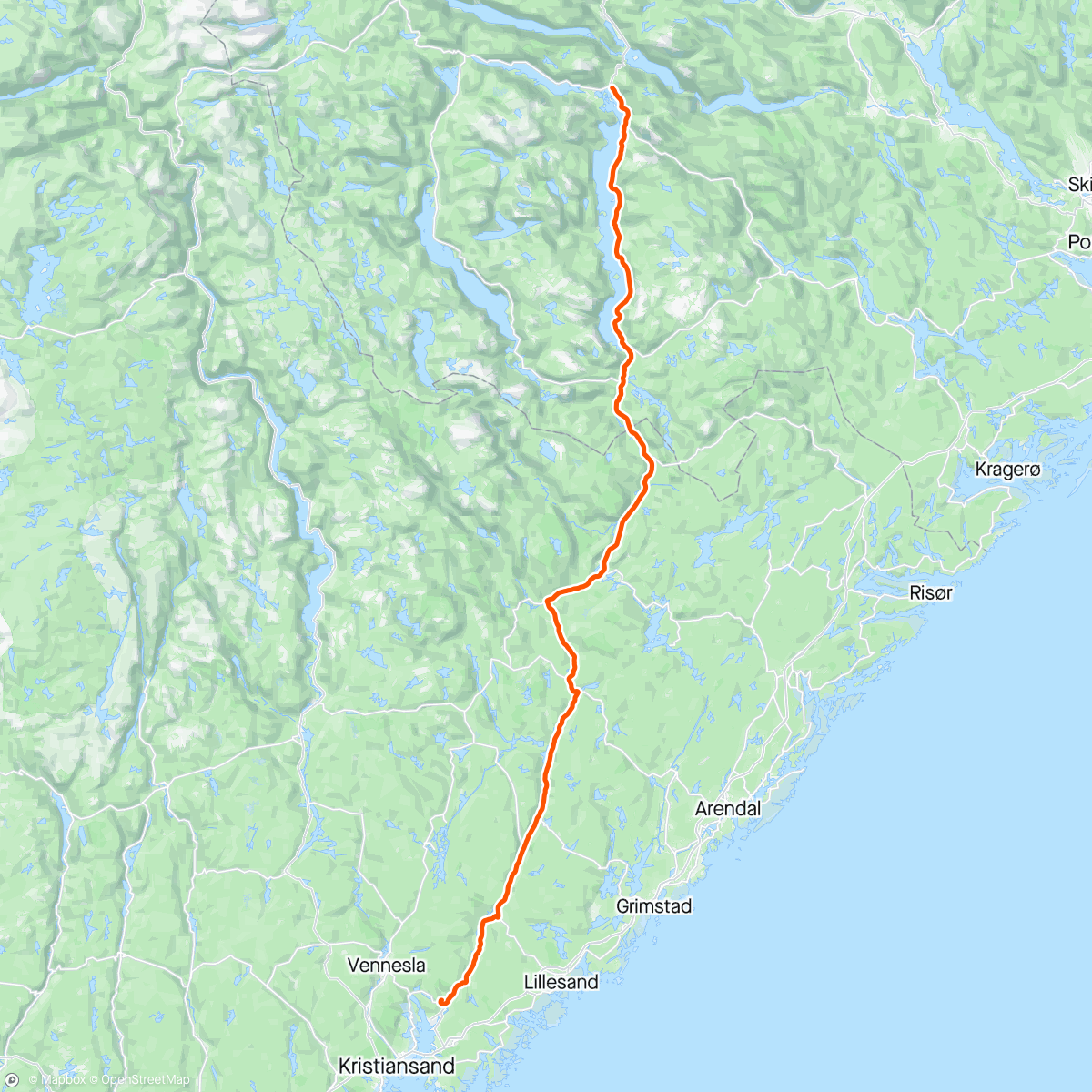 Map of the activity, ROC - Vrådal dag 3