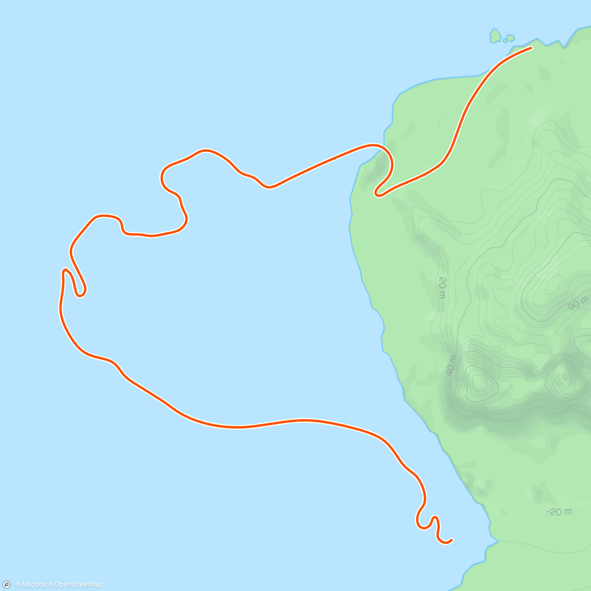 Mapa de la actividad, Zwift -  Endurance  in Watopia