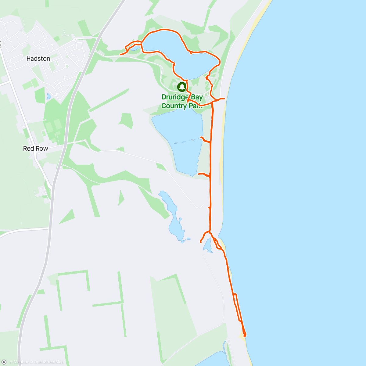 Map of the activity, Coastal walk