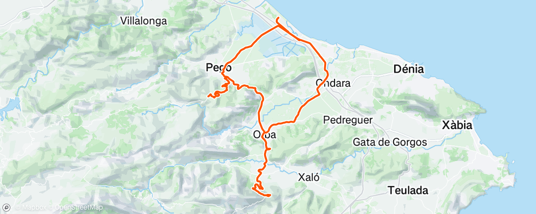 Map of the activity, Morning Ride