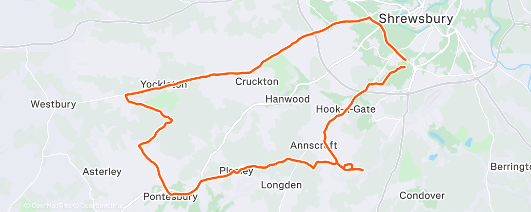 Map of the activity, Morning Ride