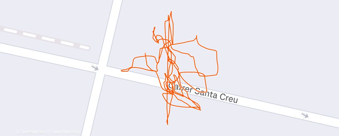 Map of the activity, Bicicleta a la hora del almuerzo