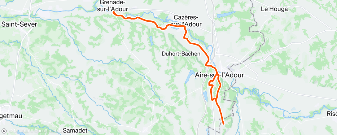 Map of the activity, Sortie vélo le matin
