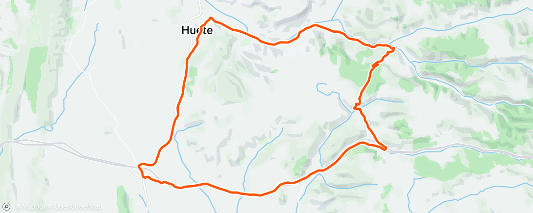 Map of the activity, Bicicleta por la tarde