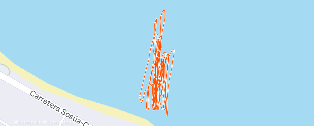 Map of the activity, Afternoon Workout