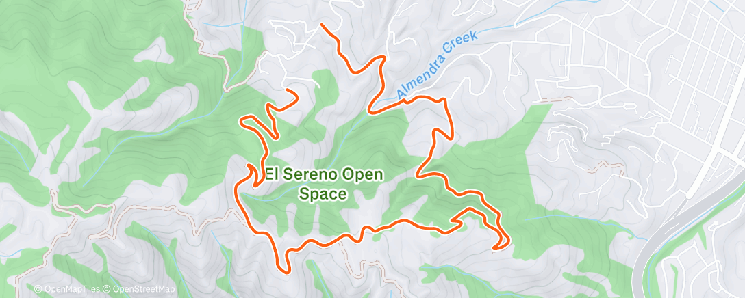 Map of the activity, Morning Hike