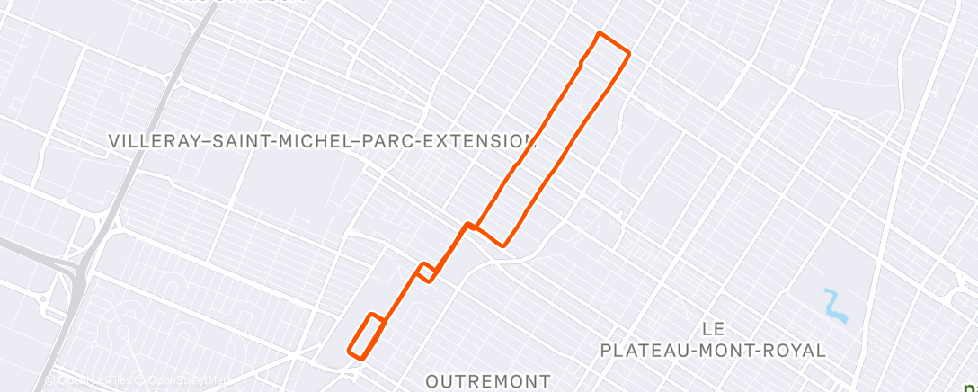 Map of the activity, 3x30/30 + 7x3’