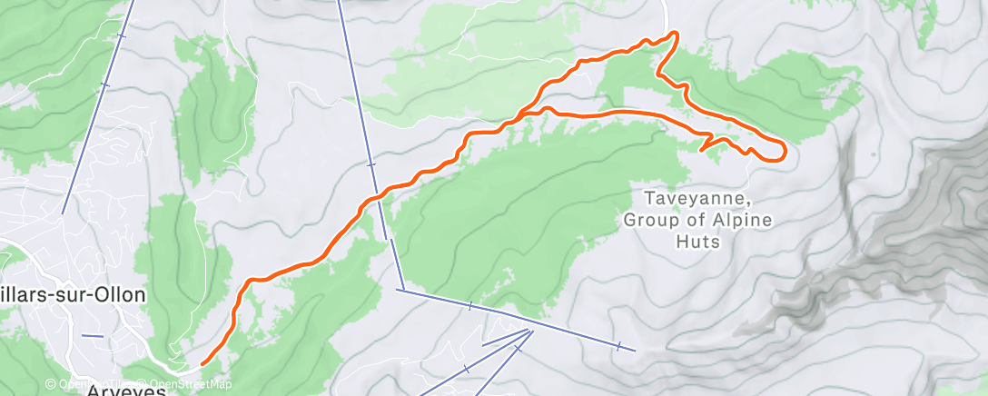 Map of the activity, Villars Skate