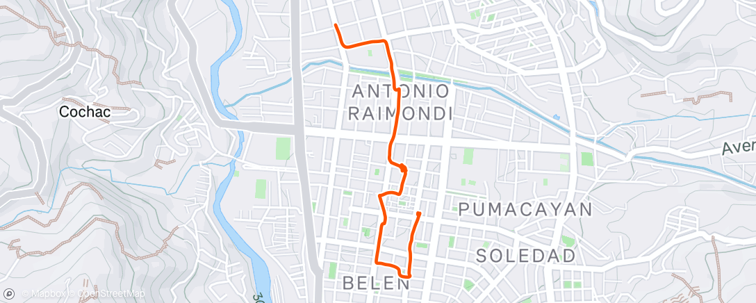 Map of the activity, Morning Walk