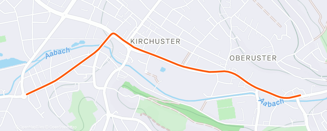 Map of the activity, E-Bike-Fahrt am Abend