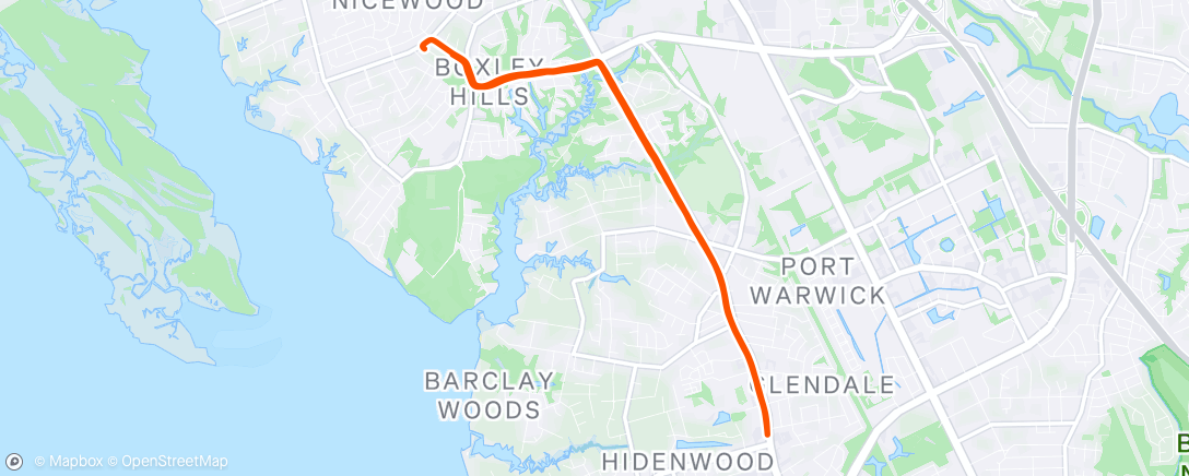 Map of the activity, Afternoon Run