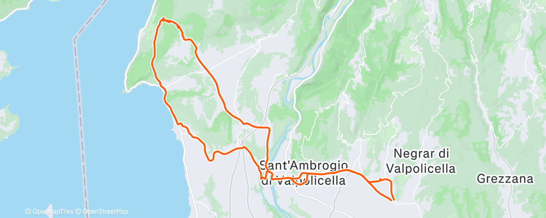 Map of the activity, Sessione di gravel biking mattutina