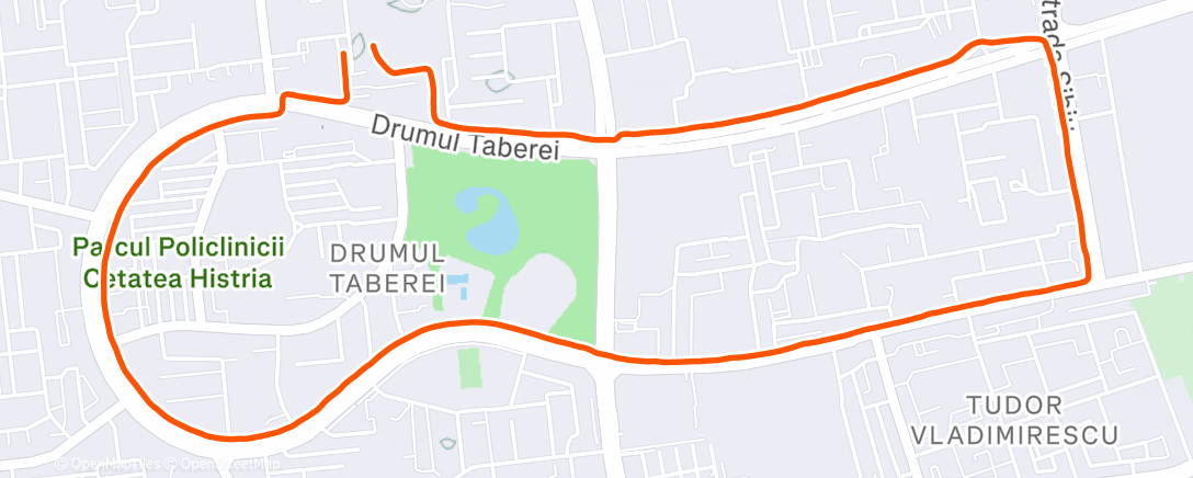 Map of the activity, Afternoon Run