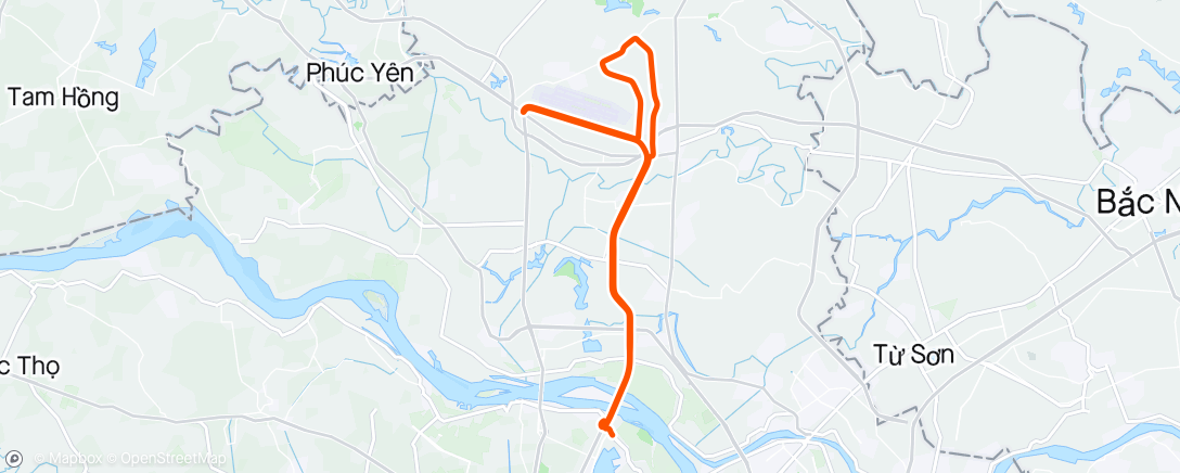Map of the activity, Extended airport ride