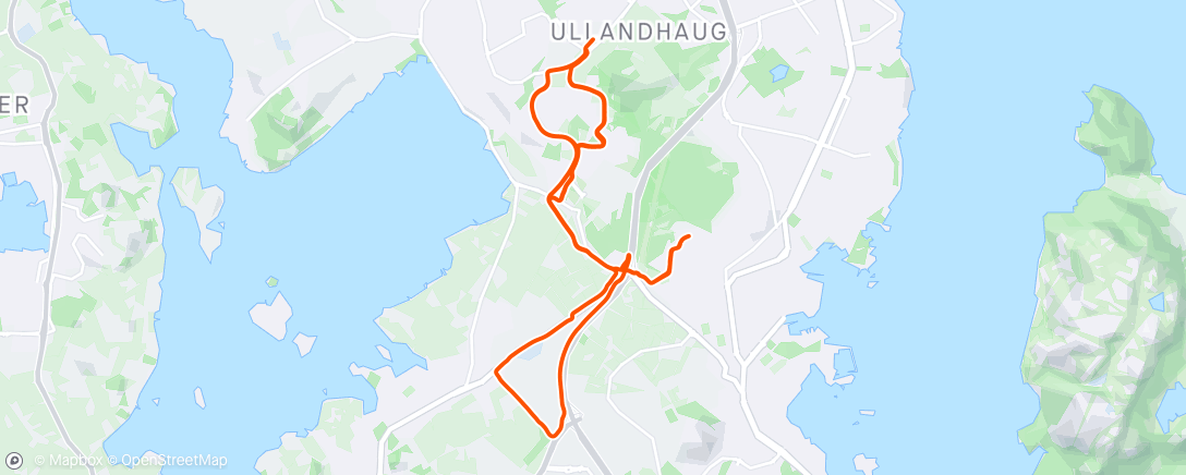 Map of the activity, Bakkeintervall Ullandhaug 💨💨💨