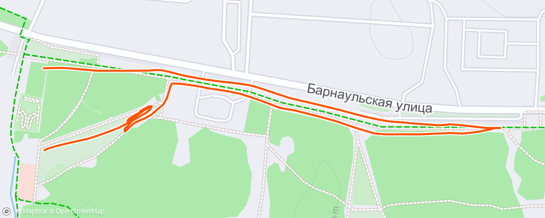 Map of the activity, Morning Run