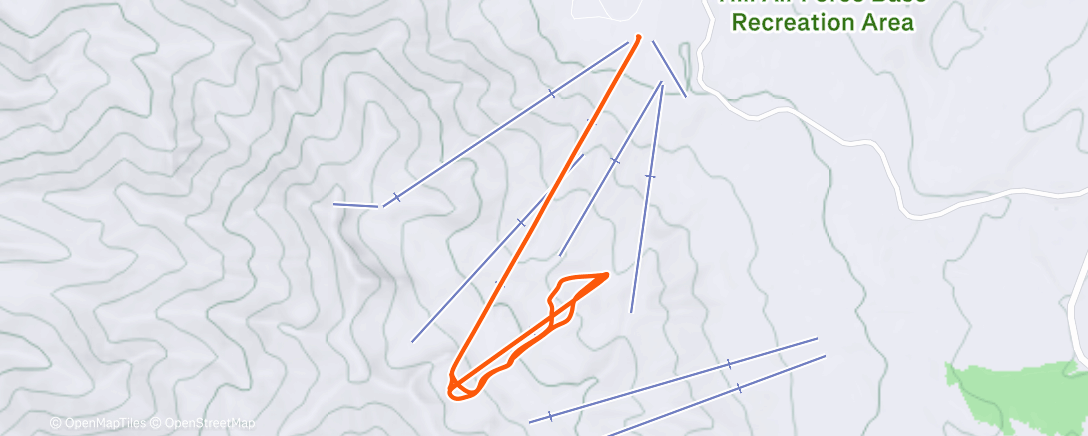 Map of the activity, Morning apine ski