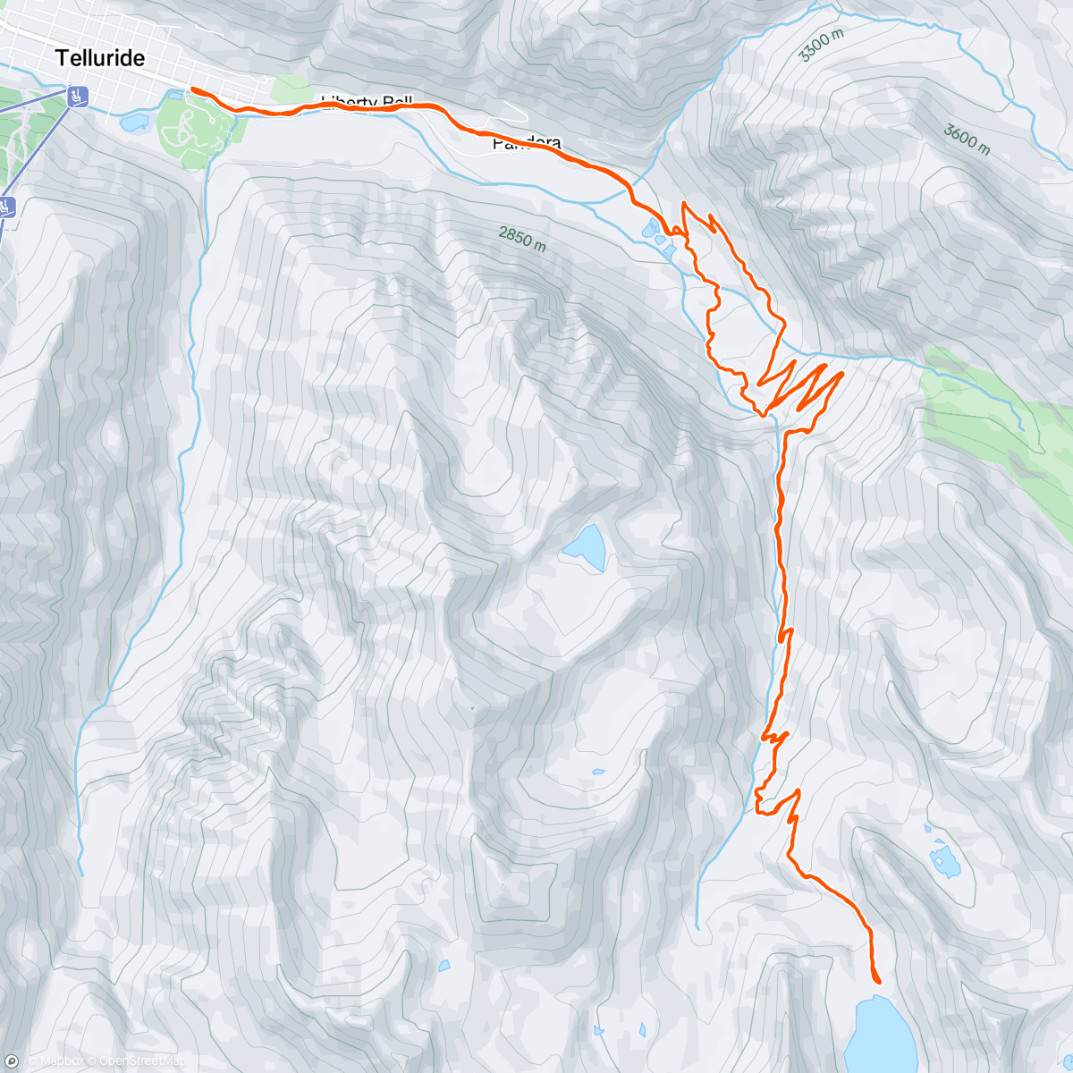 Map of the activity, Afternoon Trail Run