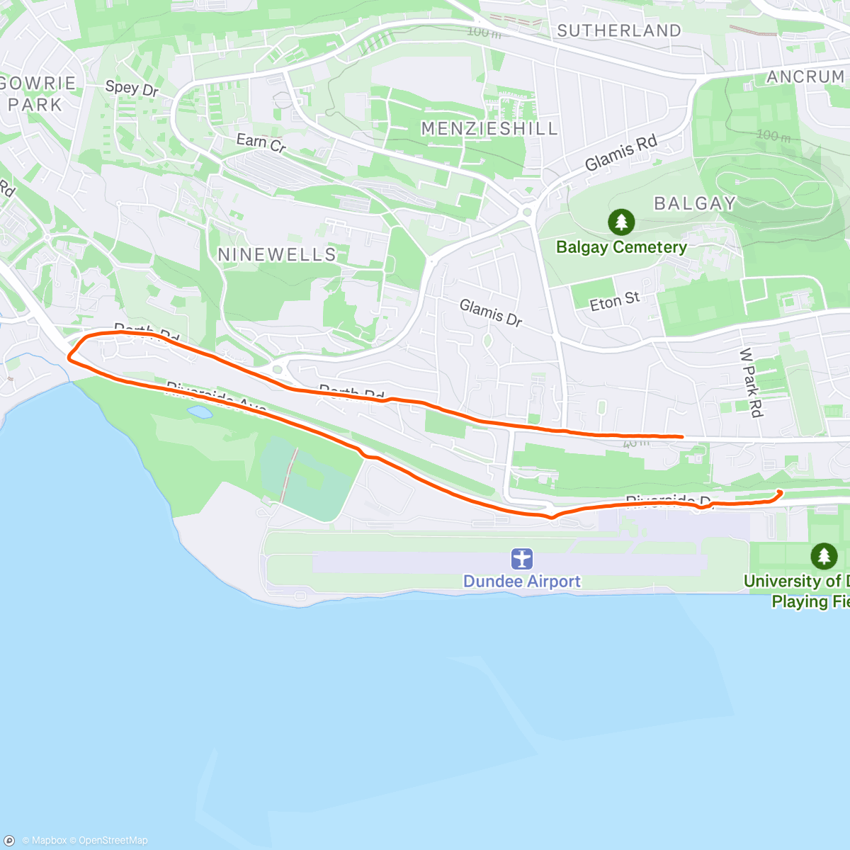 Map of the activity, C25K w6d1..  W5r10w5r10w5.  Hard at the end!