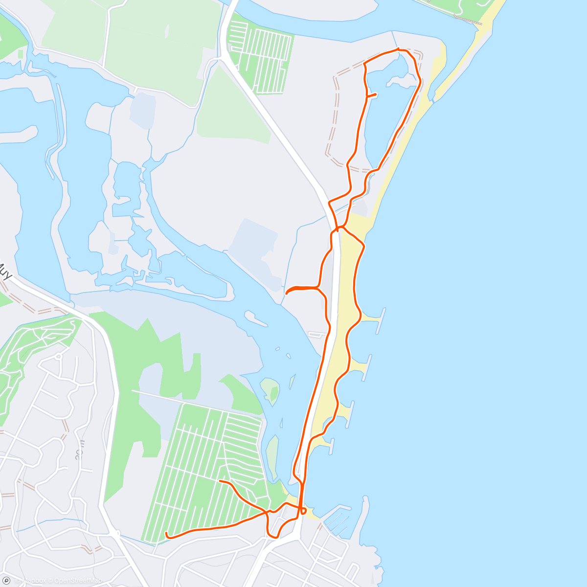 Map of the activity, Saint Aygulf: Promenade du soir en famille