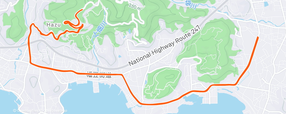 Map of the activity, 日の出ラン