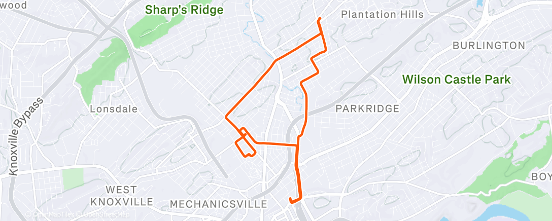 Map of the activity, Afternoon Ride