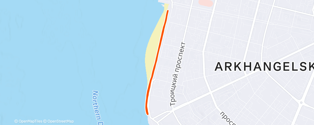 Map of the activity, Утренний забег