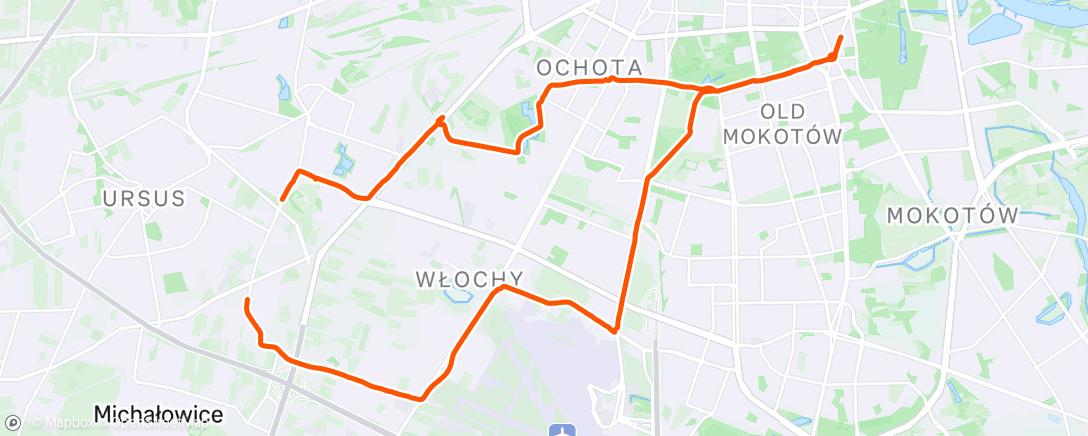 Map of the activity, do paczkomatu