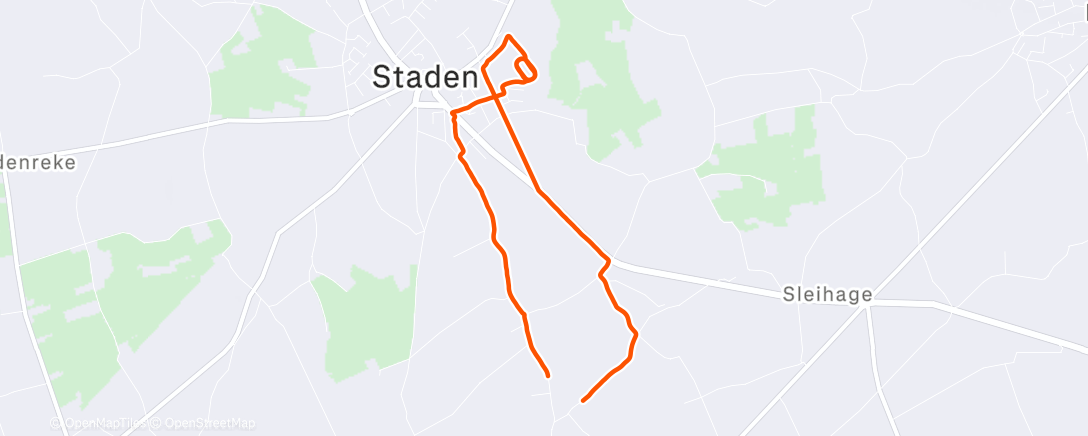 Map of the activity, Avondloop