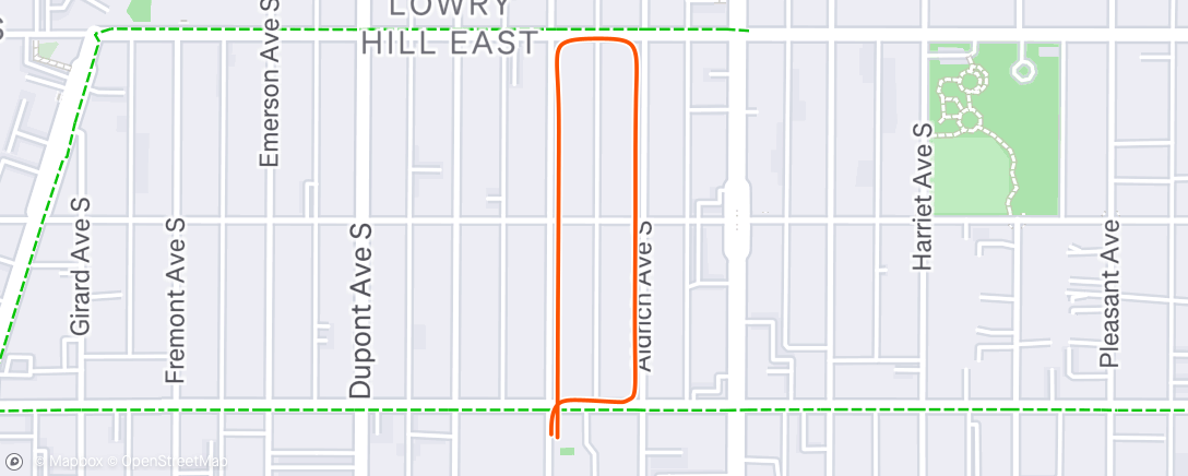 Map of the activity, Evening Walk