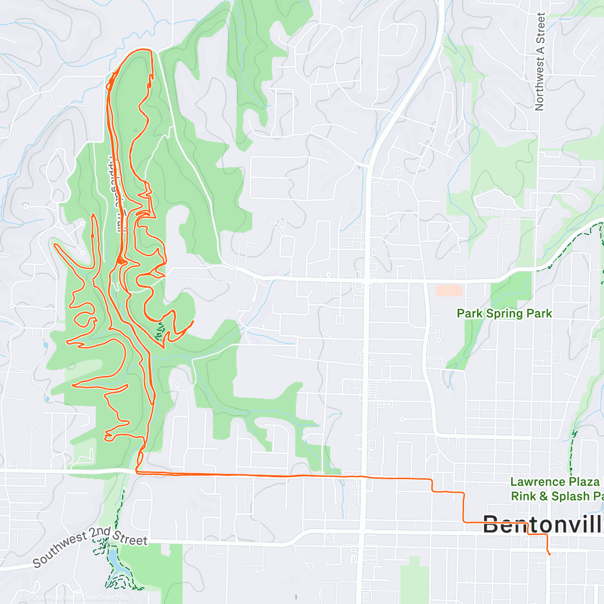 Map of the activity, MTB NYE