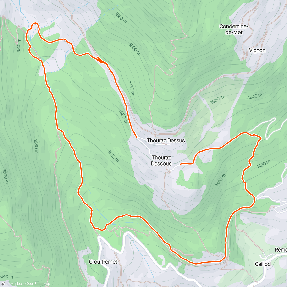 Map of the activity, In de bergen 🥰