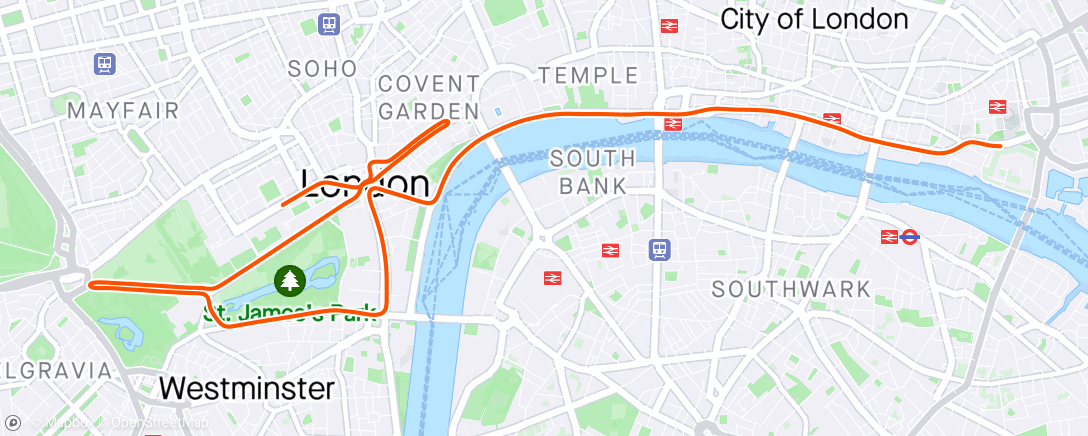 Map of the activity, Zwift - Race: DIRT Dadurday Chase Race (A) on Greatest London Flat in London