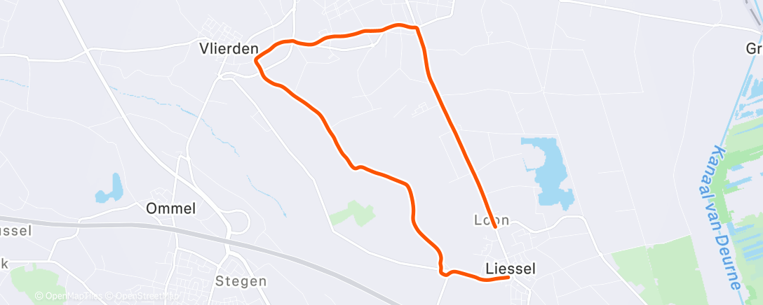 Map of the activity, Rondje Vlierden 🏃🏻☁️