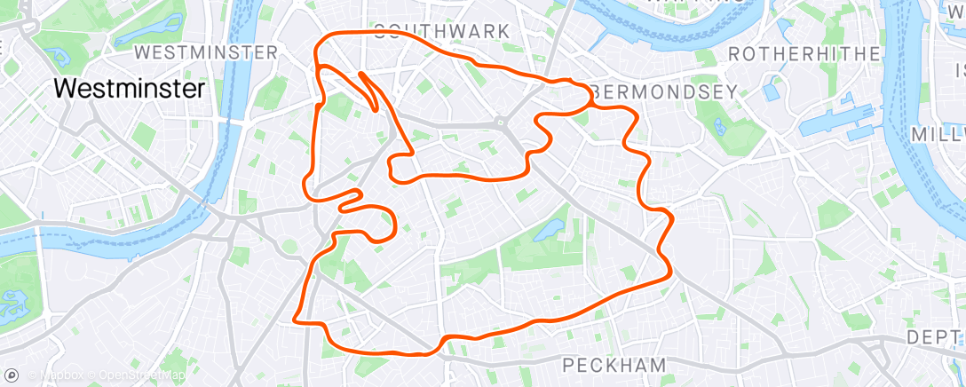 Map of the activity, Zwift - SST-L4 - 3 Sets in London