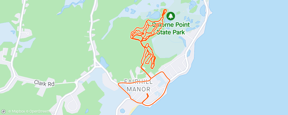 Map of the activity, MTB for short 7 miles
