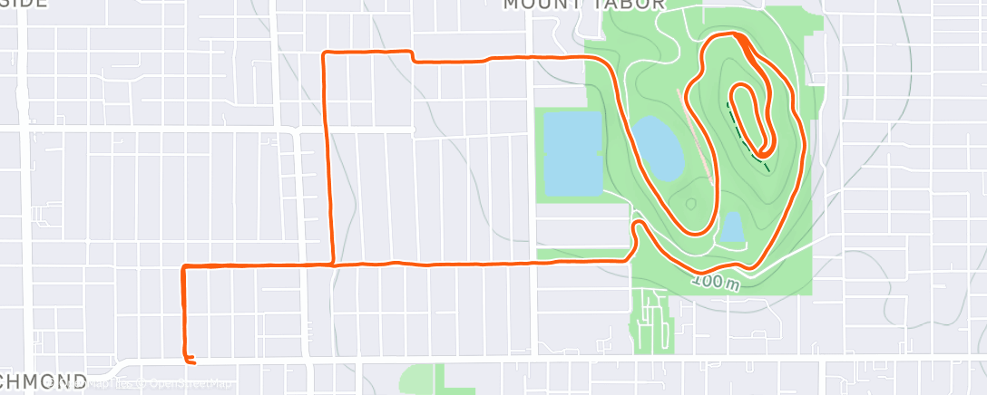 Map of the activity, JBAC 🤝 Mt Tabor 🤝 Stumptown 🌲☕️🎄 am I a winter runner now?