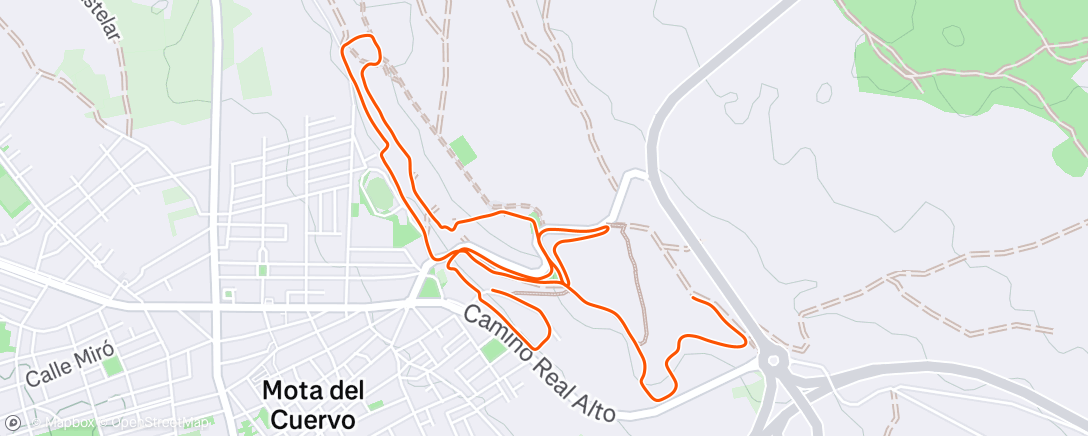 Map of the activity, Afternoon Run