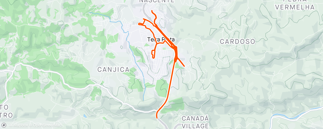 Map of the activity, Testando a bike