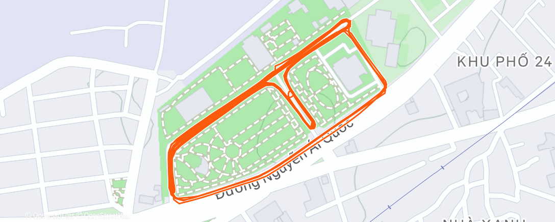 Map of the activity, Afternoon Run