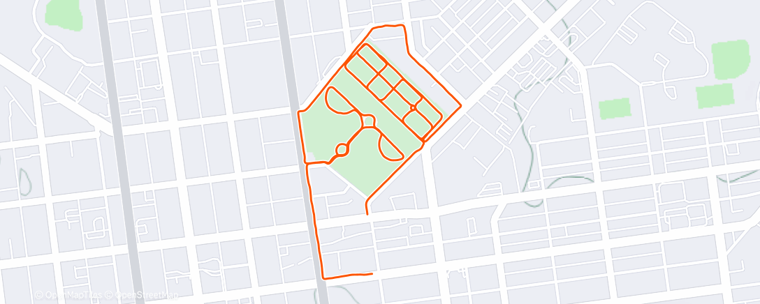 Map of the activity, Afternoon Run