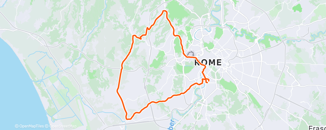 Map of the activity, Afternoon Ride