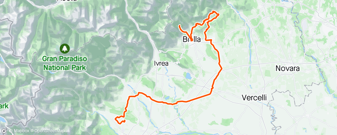 Map of the activity, Giro d’Italia - Stage Two