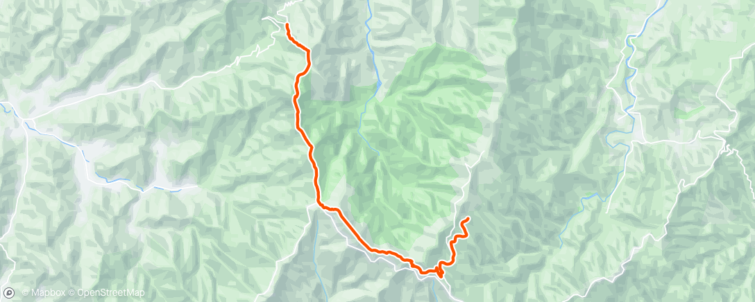 Map of the activity, Day 2 of Black mountain crest trail