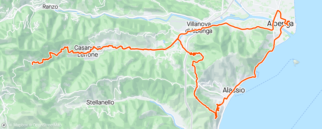 Map of the activity, Giro con bici nuova...