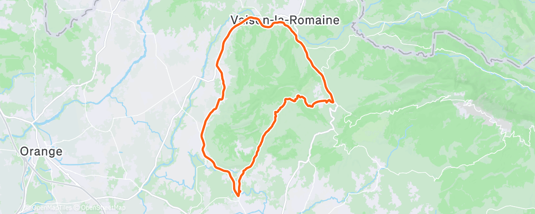 Map of the activity, Sortie vélo le midi