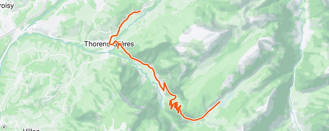 Map of the activity, Plateau des glieres