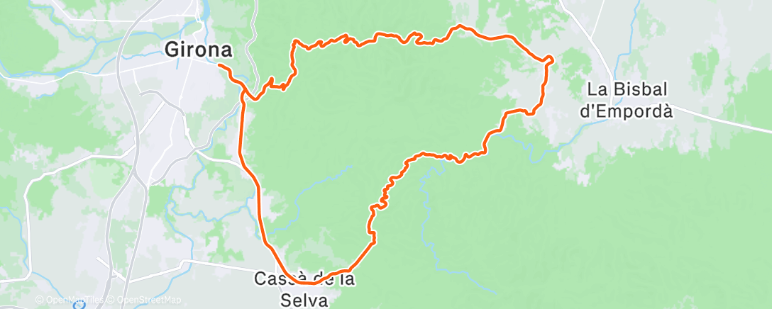 Map of the activity, Lunch Ride