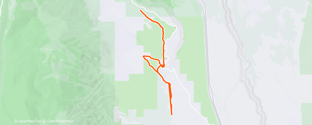 Map of the activity, Afternoon Trail Run