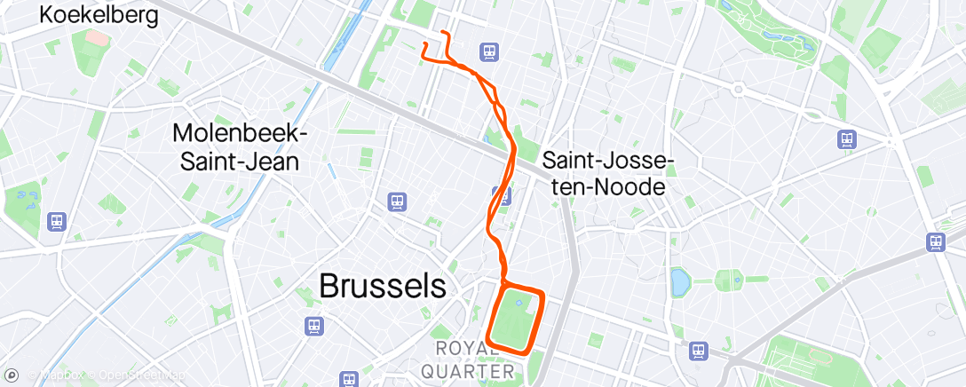 Map of the activity, Lunch Run avec les REANNERS au complet